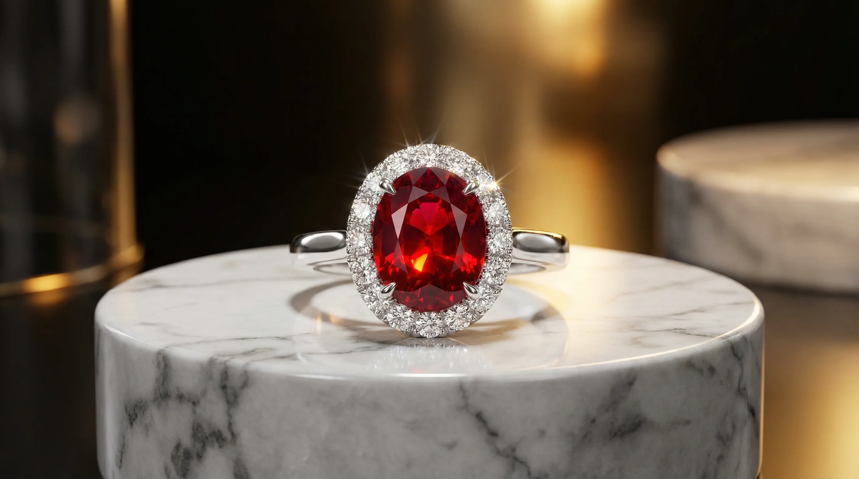 缅甸鸽血红宝石戒指珍品鉴赏 - 女神视频